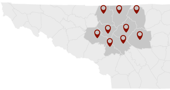 Image of Tennessee representing Roane State's locations